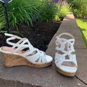 White wedge sandels